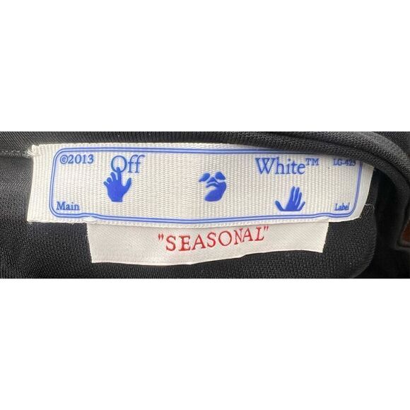 Off-White Fluid Jersey Twisted Long Sleeve Top in Black NWT Size 46/XL - Picture 4 of 7